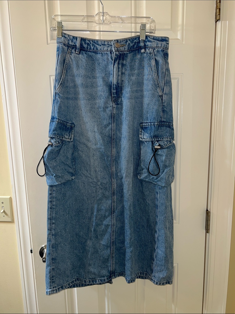 Miss Sixty Blue Denim Cargo Skirt